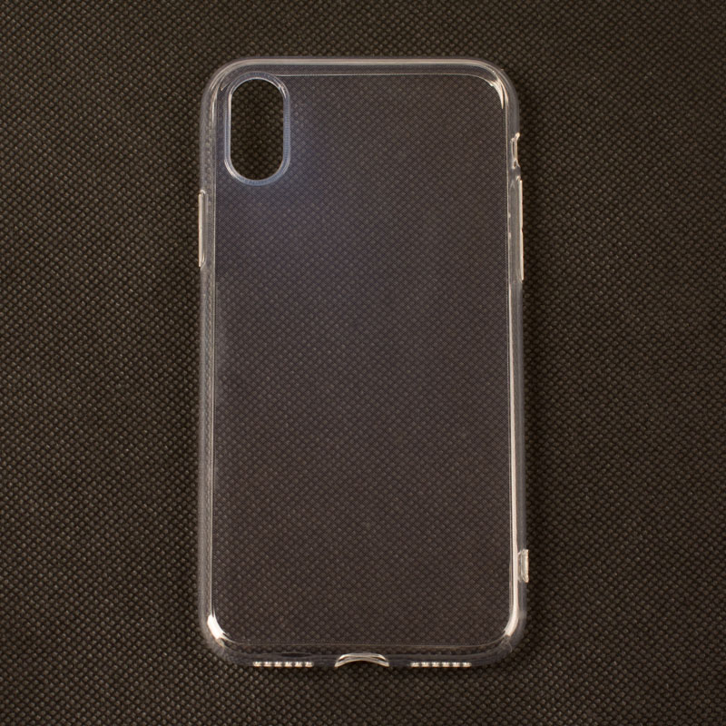 IPHONE X - gumený obal - priehľadná