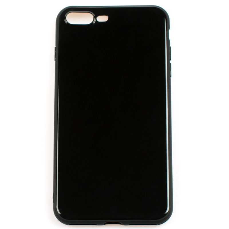 IPHONE 8 Plus - gumený obal - čierna