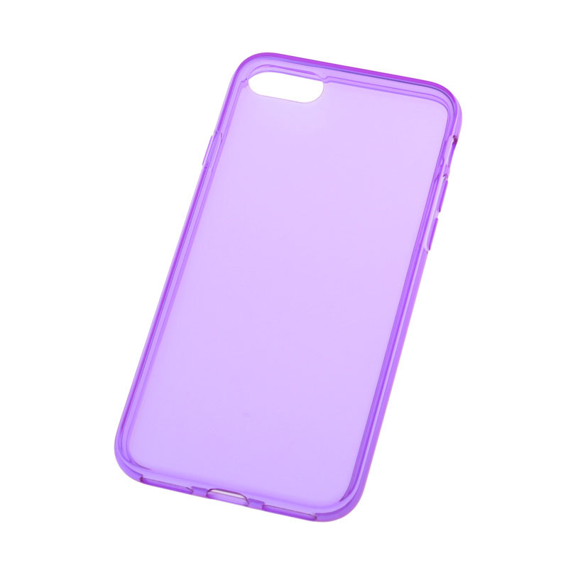 IPHONE 7 - gumený obal - priehľadná fialová