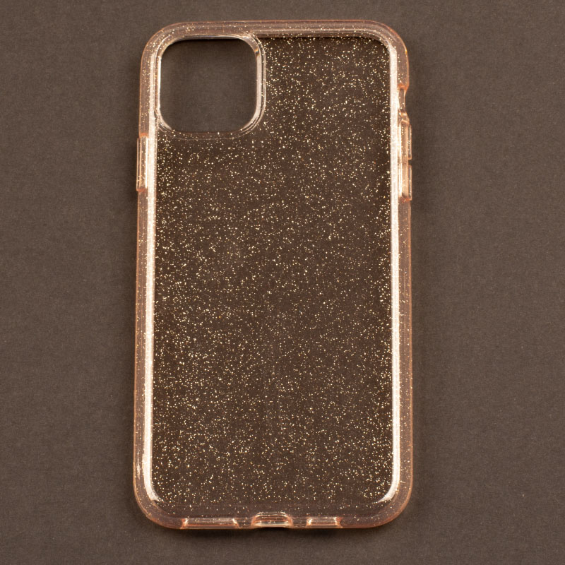 IPHONE 11 Pro Max - plastový obal - trblietky - ružová