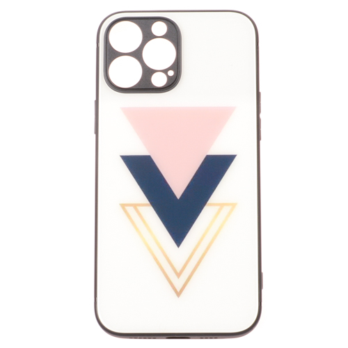 IPHONE 13 Pro - Sklenený obal - Trojuholníky