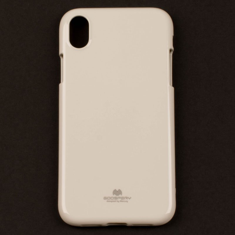 Mercury - Jelly Case - IPHONE XR - no hole - biela