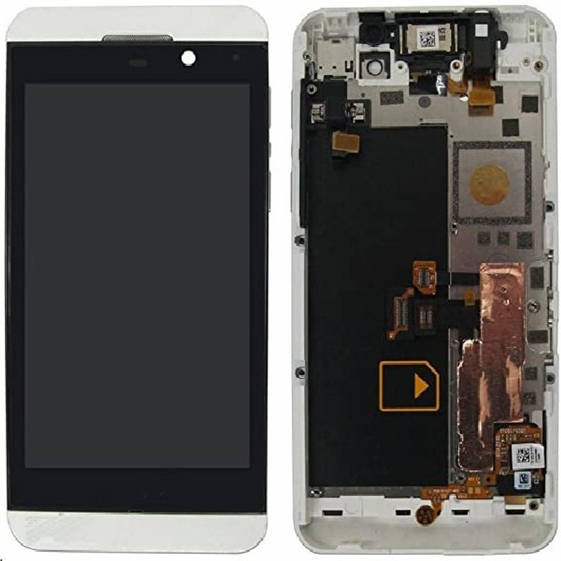 BlackBerry Z10 LCD / dotyková plocha s rámom (biela)