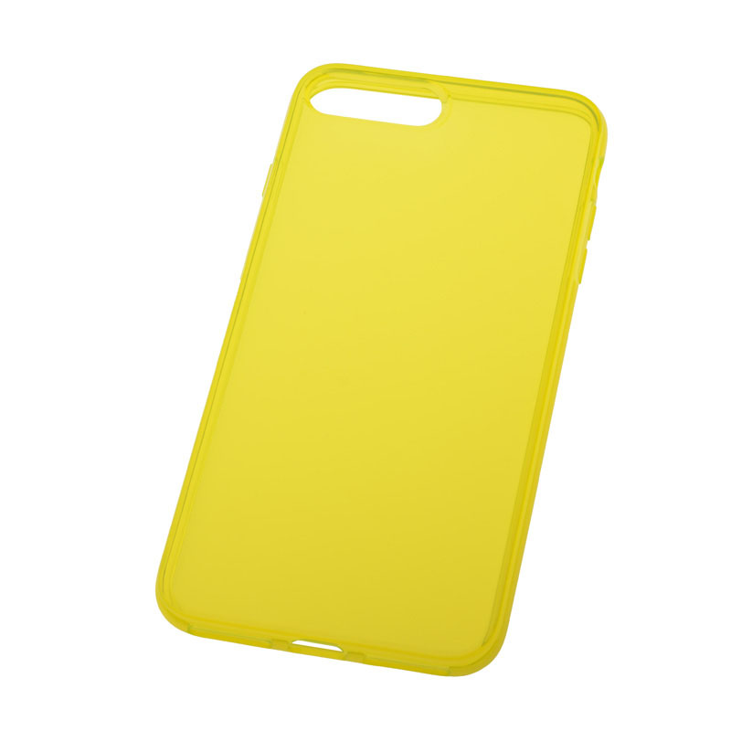 IPHONE 8 Plus - gumený obal - priehľadná žltá