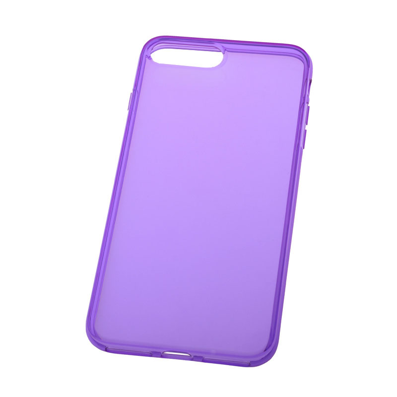 IPHONE 8 Plus - gumený obal - priehľadná fialová