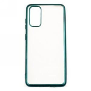 Forcell - Samsung Galaxy S20 - TPU - Priehľadná, zelený okraj