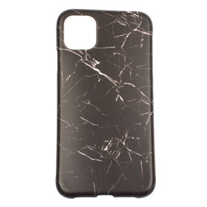 IPHONE 11 Pro - gumený obal - mramor - čierna