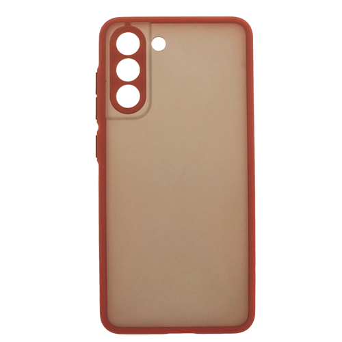 Samsung Galaxy S21 FE - gumený obal - červený rám