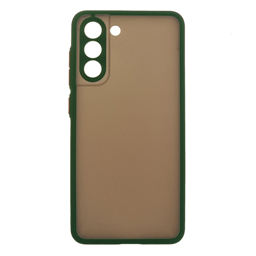 Samsung Galaxy S21 FE - gumený obal - zelený rám