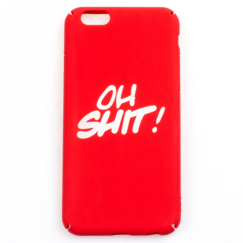IPHONE 6 - plastový obal - Supreme - oh shit - červená