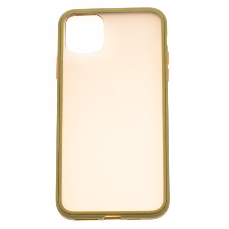 IPHONE 11 Pro Max - plastový obal - čierny, zelené kraje