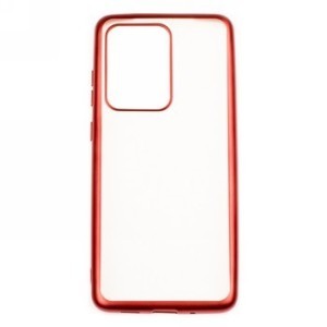 Forcell - Samsung Galaxy S20 Ultra - TPU - Priehľadná, červený okraj