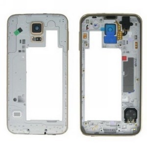 Samsung Galaxy S5 Stredový rám s dielmi (zlatá)