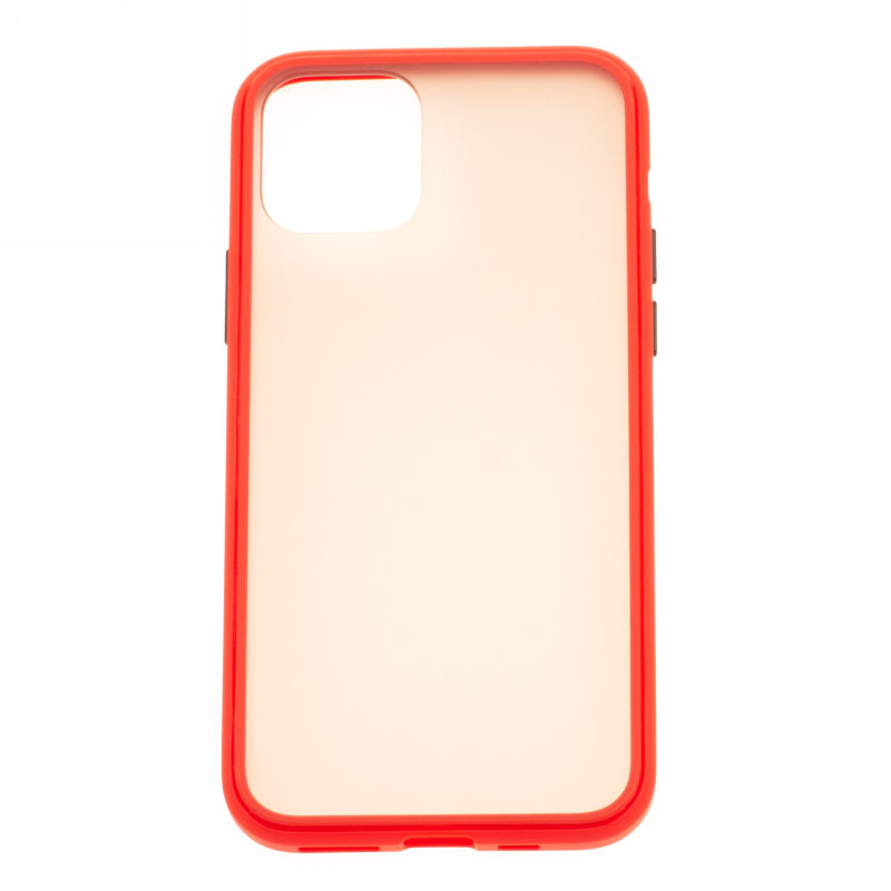 IPHONE 11 Pro - plastový obal - čierny, červené kraje