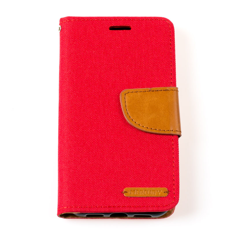 Mercury - IPHONE X - knižkový textil - červená