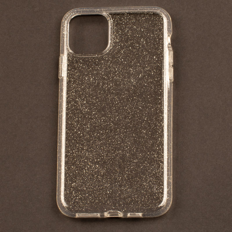 IPHONE 11 Pro Max - plastový obal - trblietky - strieborná