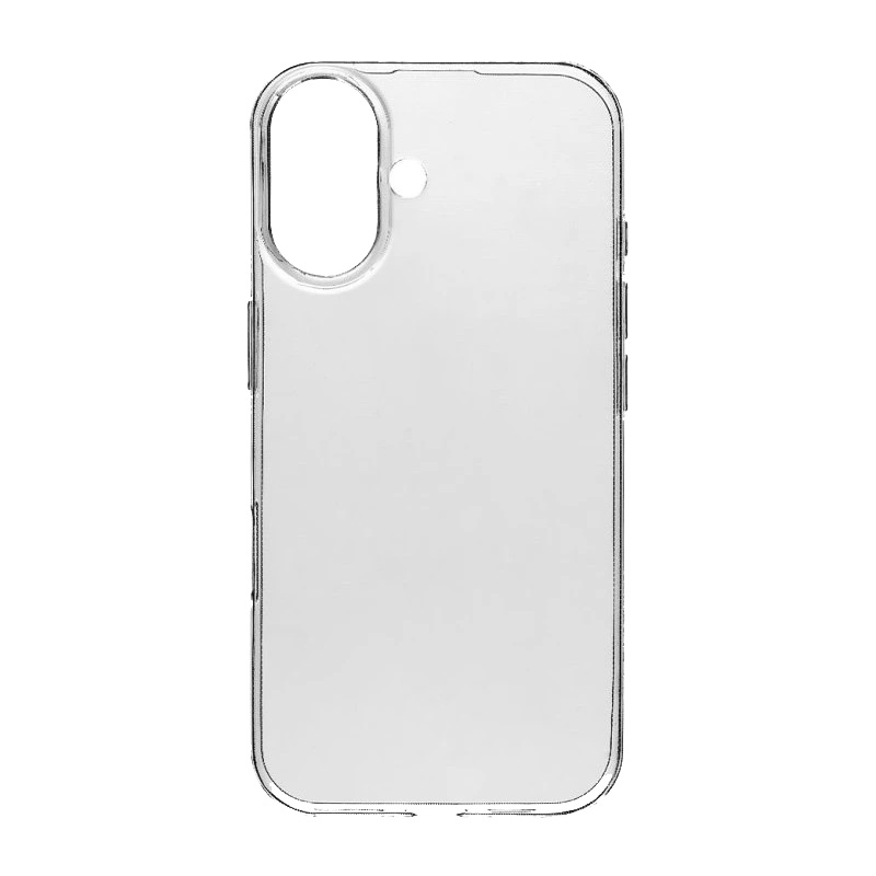 IPHONE 16 Plus - gumený obal - priehľadná