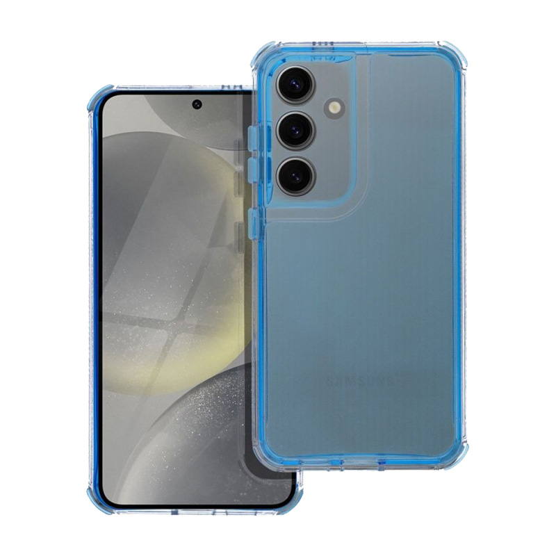 Silikónový kryt - Samsung Galaxy S24 FE - Priehľadný modrý