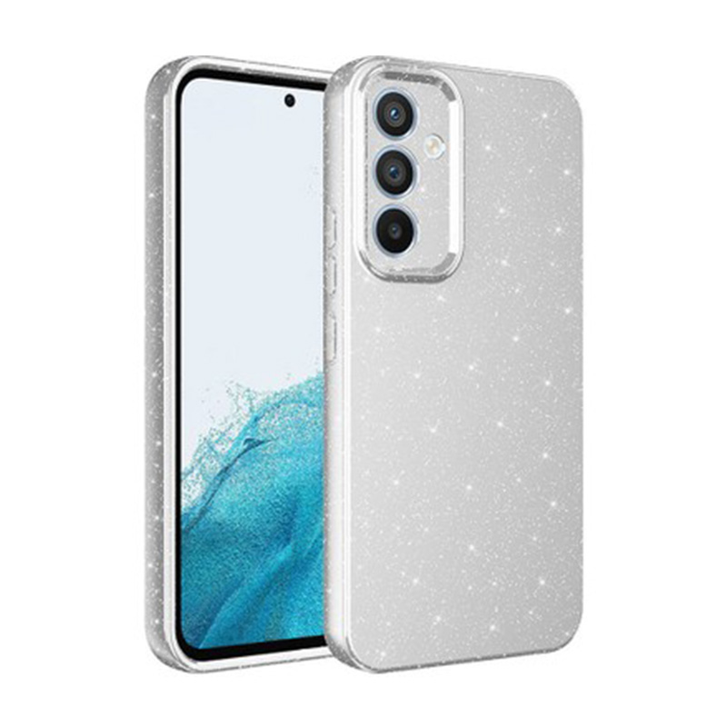 Silikónový kryt - Samsung Galaxy A16 - Priehľadný s trblietkami
