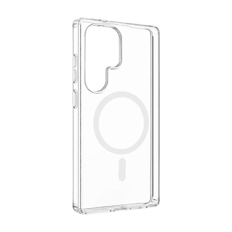 Samsung Galaxy S25 Ultra - gumený obal s MagSafe - priehľadná