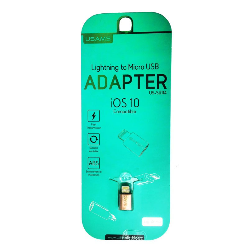 USAMS SJ014- adaptér MicroUSB - Lightning