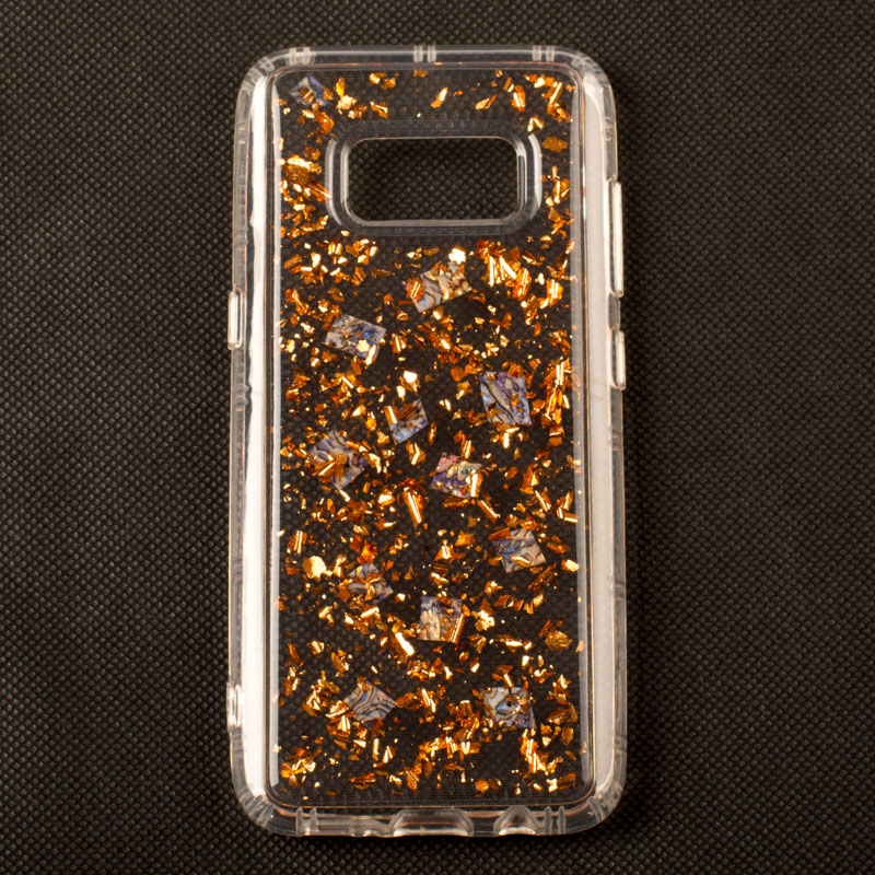 Samsung Galaxy S8 - gumený obal - fragmenty - medená