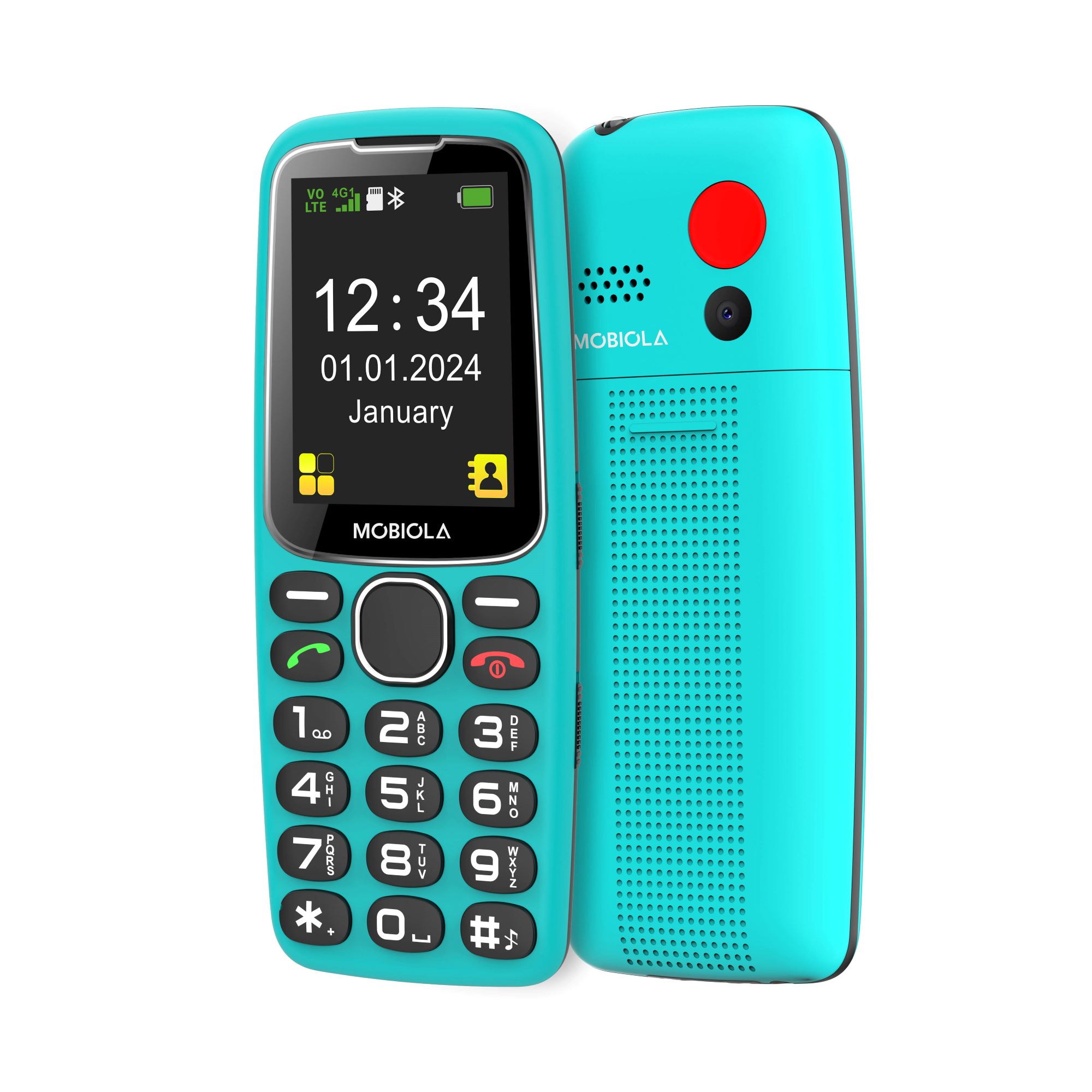 Mobiola - MB4120 4G - mobilný telefón - tyrkysová
