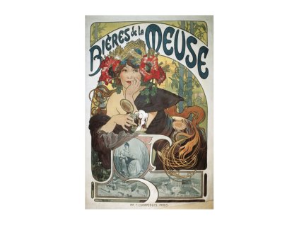 Pohled Alfons Mucha – Bieres, krátký