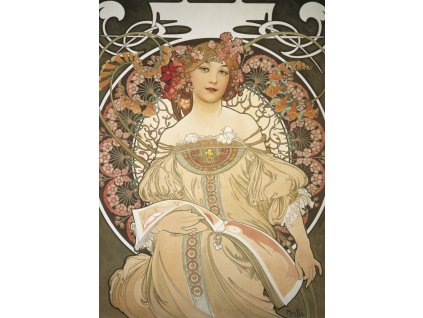 Pohled Alfons Mucha – Reverie, krátký