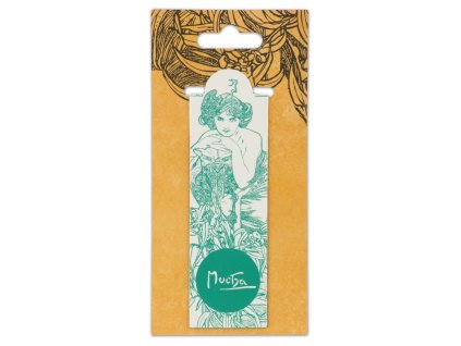 Magnetická záložka Alfons Mucha – Emerald, Fresh Collection