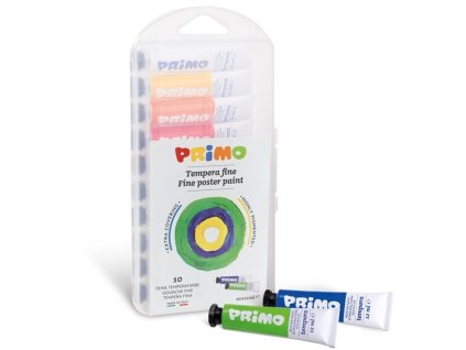 Temperové barvy PRIMO, sada 10 x 12ml, blistr