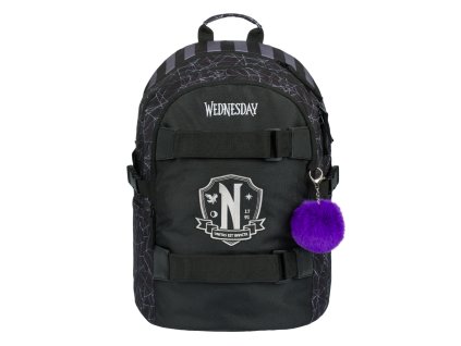 BAAGL Školní batoh Skate Wednesday Nevermore