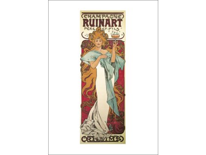 Pohled Alfons Mucha – Champagne Ruinart pohled, krátký