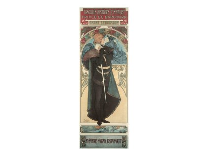 Pohled Alfons Mucha – Hamlet, dlouhý