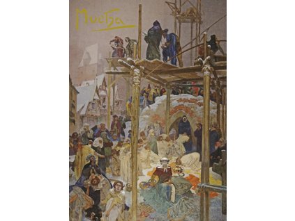 Pohled Alfons Mucha Slovanská epopej – Milíč z Kroměříže, krátký