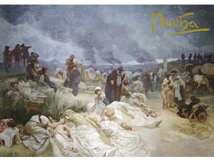 Pohled Alfons Mucha Slovanská epopej – Petr Chelčický, krátký