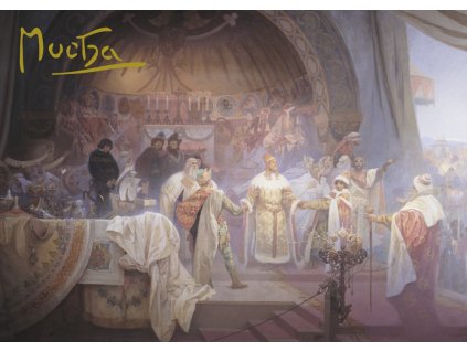 Pohled Alfons Mucha Slovanská epopej – Přemysl Otakar II., krátký
