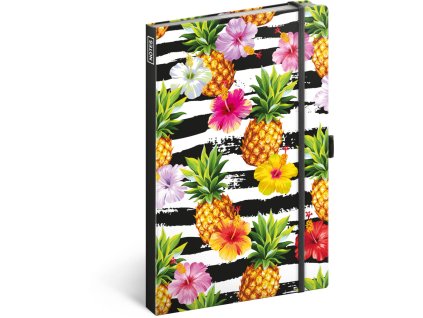 NOTIQUE Notes Ananasy, linkovaný, 13 x 21 cm