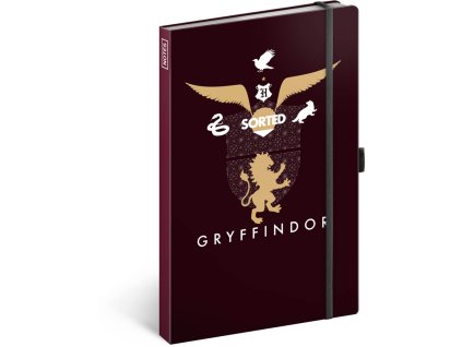NOTIQUE Notes Harry Potter – Gryffindor, linkovaný, 13 x 21 cm