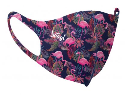 BAAGL Antibakteriální rouška pro dospělé Flamingo