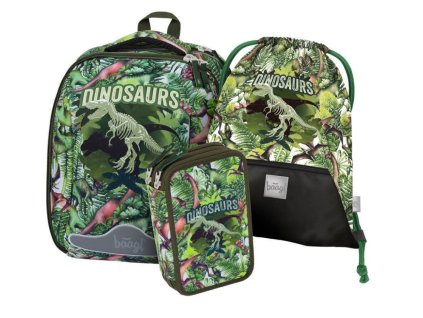 BAAGL 3 SET Shelly Dinosaurs: aktovka, penál a sáček