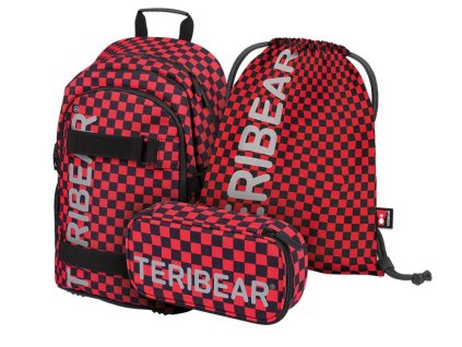 BAAGL 3 SET Skate Teribear: batoh, penál a sáček