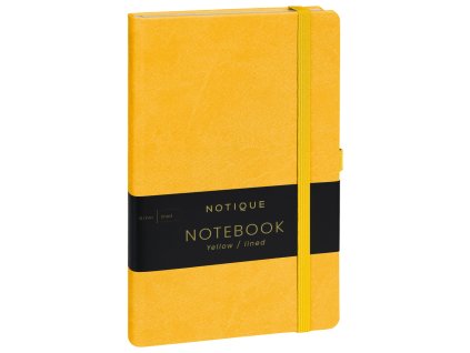 NOTIQUE Notes Žlutý, linkovaný, 13 x 21 cm