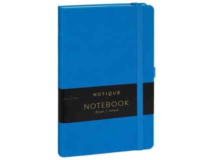 NOTIQUE Notes Modrý, linkovaný, 13 x 21 cm