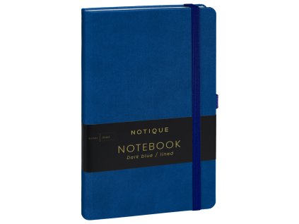 NOTIQUE Notes Tmavě modrý, linkovaný, 13 x 21 cm
