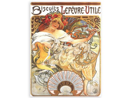 Plakát Alfons Mucha Biscuits, 24 x 32 cm