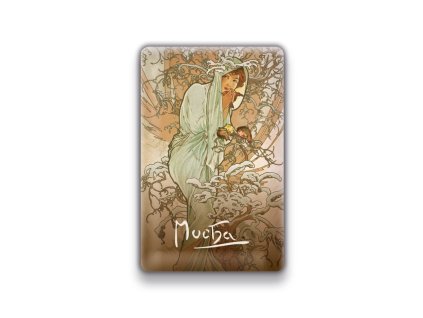 Magnet Alfons Mucha – Zima, 54 × 85 mm