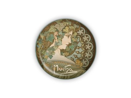 Kovový otvírák Alfons Mucha - Ivy, ø 5,8 cm