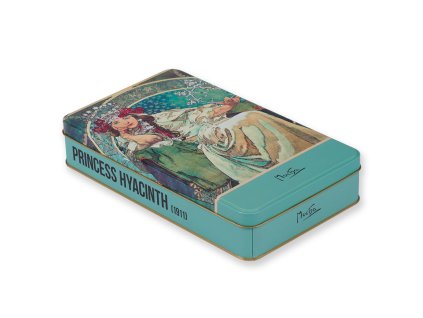 Plechová dóza Alfons Mucha - Princezna Hyacinta, 24 × 14 × 4 cm