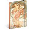 NOTIQUE Notes Alfons Mucha – Tanec, linkovaný, 13 x 21 cm